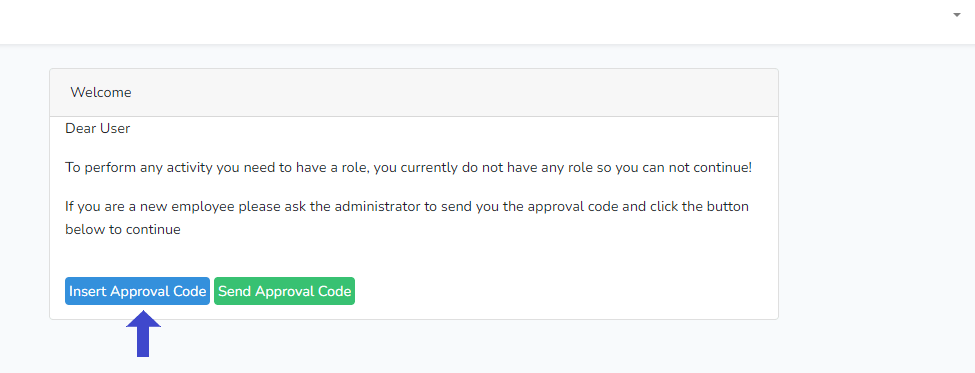 Enter Approval Code Page