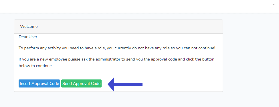 Request Approval Code Page